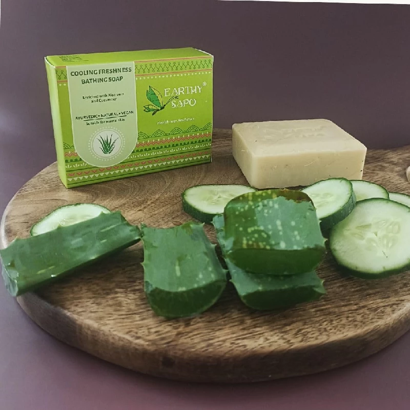 Earthy Sapo Handmade Cooling Freshness Bathing Soap, 100 g-6.webp